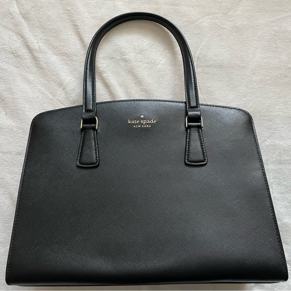 New Kate Spade Addie Black Leather Hand or Shoulder Bag with Removable Strap